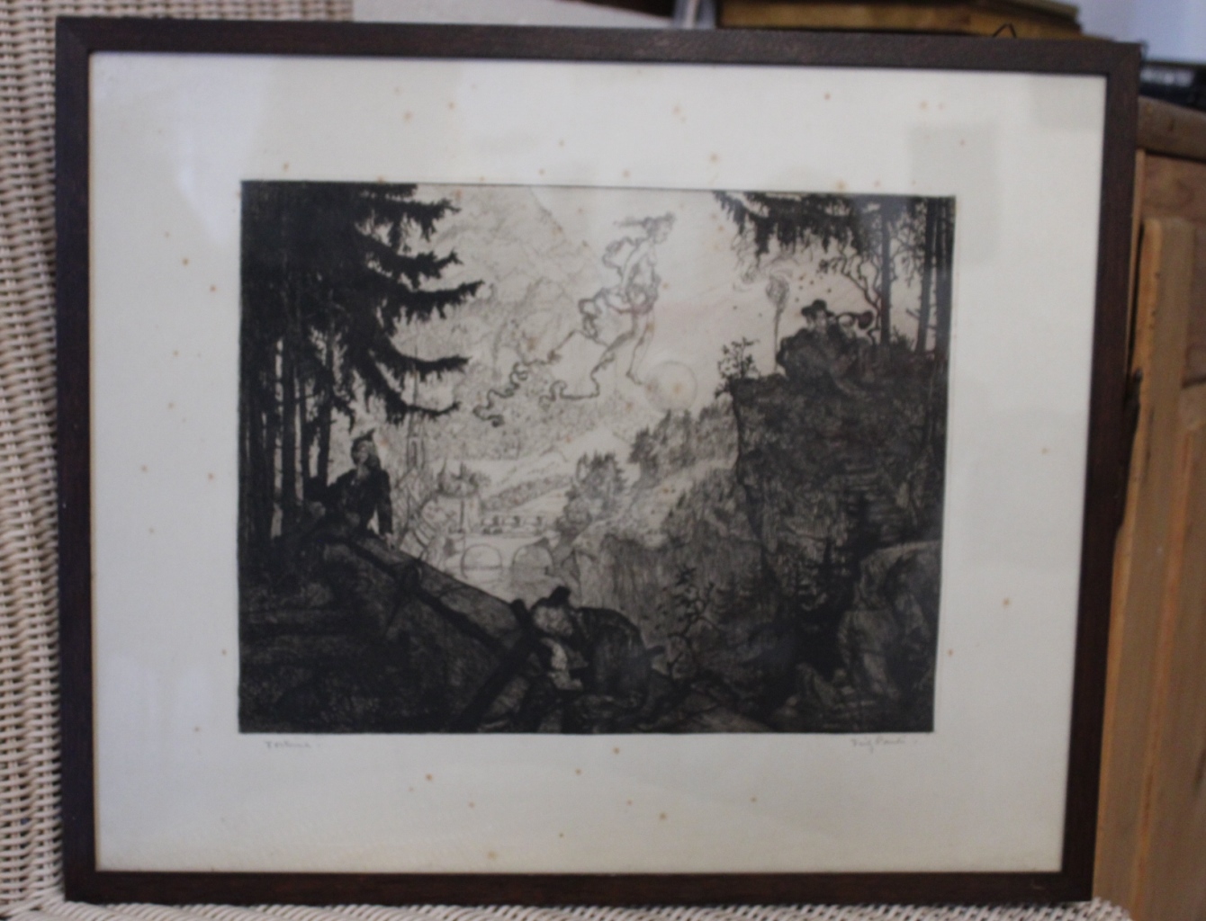 Radierung Fritz Pauli / Fortuna 1911